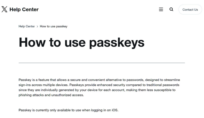 沔城回族镇苹果维修店铺分享iOS用户如何通过通行密钥(Passkey)登录 